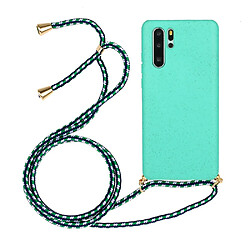 Coque en TPU la paille de blé avec dragonne bleu pour votre Huawei P30 Pro