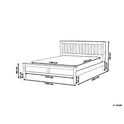 Avis Beliani Lit double en bois sombre 140 x 200 cm MAYENNE