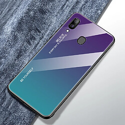 Wewoo Coque Pour Galaxy A30 Gradient Color Glass Case Violet