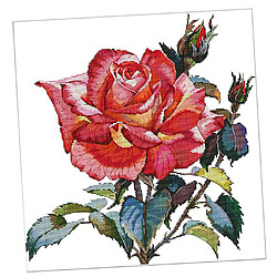 Kit de point de croix fleur rose bricolage fait à la main compter 14CT 43x44cm