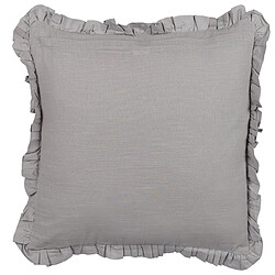 Acheter Beliani Lot de 2 coussins GLABRA Lin 45 x 45 cm Unicolore Gris