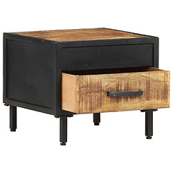 Avis Maison Chic Table de chevet,Table de nuit,Table d'appoint pour salon 40x40x35 cm Bois de manguier brut -MN95898