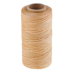 Bobine de fil à coudre de polyester ciré ronde de 0.8mm fabrication de bijoux bricolage beige