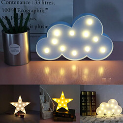 Wewoo Guirlande LED Style de commutateur Forme de nuage Nuit Lampe de chevet chaude de table