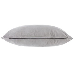 Lot de 4 coussins rectangulaires 100% polyester coloris gris clair - Dim : L.50 x l.30 cm -PEGANE