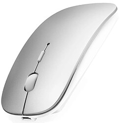 Souris Bluetooth pour ordinateur portable/iPad/iPhone/Mac (iOS13.1.2 et supérieur) / PC/ordinateur Android, mini souris sans fil rechargeable et silencieuse pour Windows/Linux/Mac