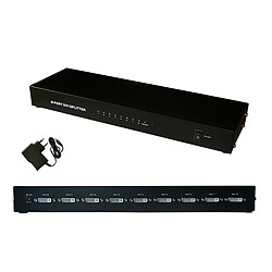 Kalea-Informatique Splitter DVI 8 Ports - Duplique l'image d'une Source DVI-D vers 8 Sorties Simultanées - RACKABLE