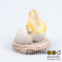 Avis Farmwood Animals Poussin avec oeuf cassé en résine 10 x 9 x 11 cm.