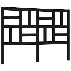 vidaXL Tête de lit Noir 126x4x104 cm Bois massif de pin