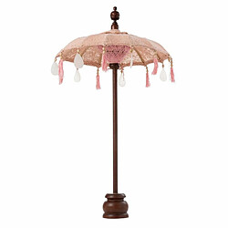 Paris Prix Parasol Déco Pompons & Coquillages 57cm Saumon