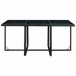 Acheter Maison Chic Salon de jardin 11pcs + coussins - Mobilier/Meubles de jardin - Table et chaises d'extérieur Résine tressée Noir -MN81498