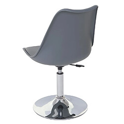 Acheter Mendler 2x chaise pivotante Malmö T501, réglable en hauteur, similicuir ~ gris foncé