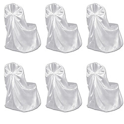 vidaXL Housses de chaise pour banquet de mariage 12 pcs Blanc