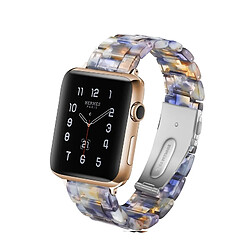 Wewoo Bracelet de montre en résine Simple Fashion pour Apple Watch séries 5 et 4 44 mm et séries 3 et 2 et 1 42 mm Blue Ocean