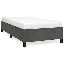 vidaXL Cadre de lit sans matelas gris foncé 90x200 cm velours