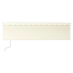 Avis Maison Chic Auvent automatique | Store banne extérieur | Marquise store capteur de vent et LED 5x3 m Crème -MN16220