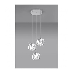 Avis Luminaire Center Suspension Tulos Cluster Acier blanc 3 ampoules 117cm