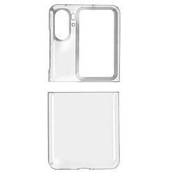 Avizar Coque pour Oppo Find N2 Flip Dos Rigide Coins Bumper Fine Légère Transparent