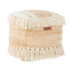 Beliani Pouf ALUPOLA Beige Jute 40 cm 40 cm