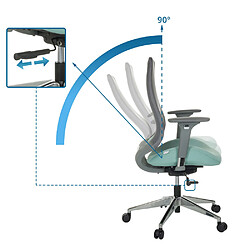 Chaise de bureau / chaise pivotante HENFIELD G Tissu bleu clair hjh OFFICE