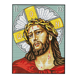 Kits point de croix estampés artisanat de broderie bricolage - motif Jésus 11CT 45x56cm