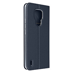 Housse Motorola Moto E7 Porte-carte Fonction Support Dux Ducis bleu nuit