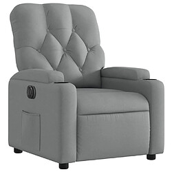 Avis vidaXL Fauteuil inclinable électrique Gris clair Tissu