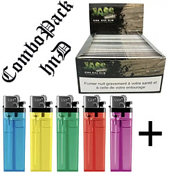 ComboPack Jass Slim Brown + Briquets Lux