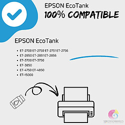 Avis 123CONSOMMABLES - 102 EcoTank - Multipack encre compatible avec EPSON 102 EcoTank ET-2700 ET-2750 ET-2751 ET-2756 ET-2850 ET-2851 ET-2856 ET-3700 ET-3750 ET-4750 ET-4850 ET-15000