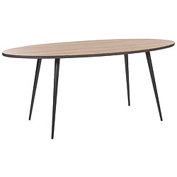 Beliani Table de salle à manger ovale effet bois foncé 180 x 90 cm OTTAWA