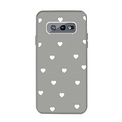 Wewoo Coque Pour Galaxy S10 Multi Love Heart Pattern Givré TPU Housse de protection Gris