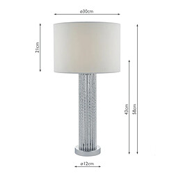 Acheter Luminaire Center Lampe de table Lazio argent et blanc 1 ampoule