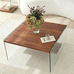 Acheter Hanah Home Table basse en verre et bois brut Aqua.