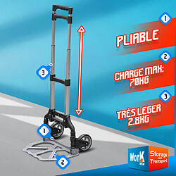 Diable aluminium pliable max 70kg - Work Men