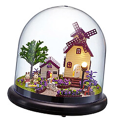 Kit Miniature DIY Maison de poupée en bois Glassball pour cadeau amoureux amoureux