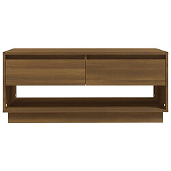 Avis vidaXL Table basse Chêne marron 102,5x55x44 cm Bois d'ingénierie