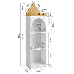 Avis SoBuy KMB42-W Bibliothèque Étagère de Rangement pour Livres et Jouets Enfant Étagère à Livres, Multifonctionnel