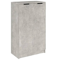 vidaXL Armoire à chaussures Gris béton 59x35x100 cm Bois d'ingénierie