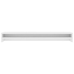 Avis vidaXL Support de moniteur Blanc 100 x 24 x 13 cm Bois d'ingénierie