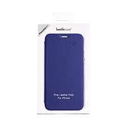 BEETLECASE Étui pour iPhone 12/iPhone 12 Pro Folio Premium en Cuir avec Dos en Cristal Bleu pas cher