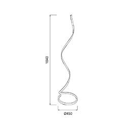 Luminaire Center Lampadaire Nur 20W LED 2800K, 1800lm, Dimmable acrylique givré/marron oxydé