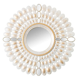 Avis Ensemble de miroirs Alexandra House Living Blanc Doré Plastique 2 x 79 x 48 cm Rond