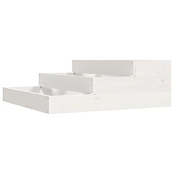 Maison Chic Jardinière,Bac à fleurs - pot de fleur Blanc 78x78x27 cm Bois massif de pin -GKD89944