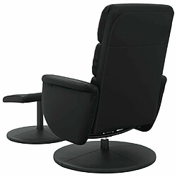 Maison Chic Fauteuil Relax pour salon, Fauteuil inclinable avec repose-pied noir similicuir -GKD56930 pas cher