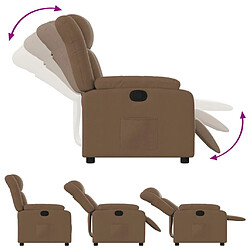 Avis vidaXL Fauteuil inclinable Marron Tissu