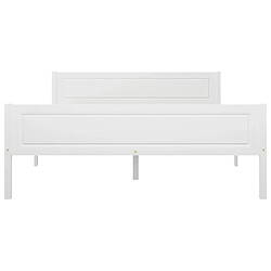 Acheter Maison Chic Lit adulte - Lit simple Cadre de lit,Structure du lit Contemporain Bois de pin massif Blanc 120x200 cm -MN86074