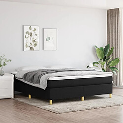 Maison Chic Lit Adulte - Lit simple Lit à sommier tapissier avec matelas moelleux - Meuble de Chambre - Noir 160x200 cm Tissu -MN99155