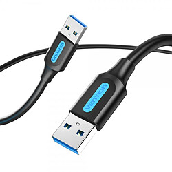 Câble USB 3.0 mâle vers USB mâle Vention - 1,5 m - Couleur noire