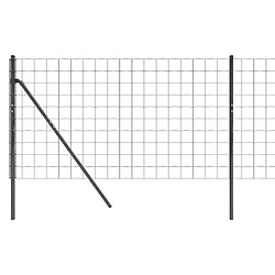 Avis vidaXL Clôture en treillis métallique anthracite 0,8x25 m