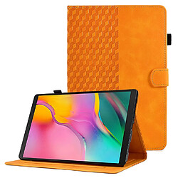 Etui en PU antichoc, fonction d'éveil/veille automatique, motif de couture avec support pour Samsung Galaxy Tab A 10.1 (2019) (T510/T515) - kaki